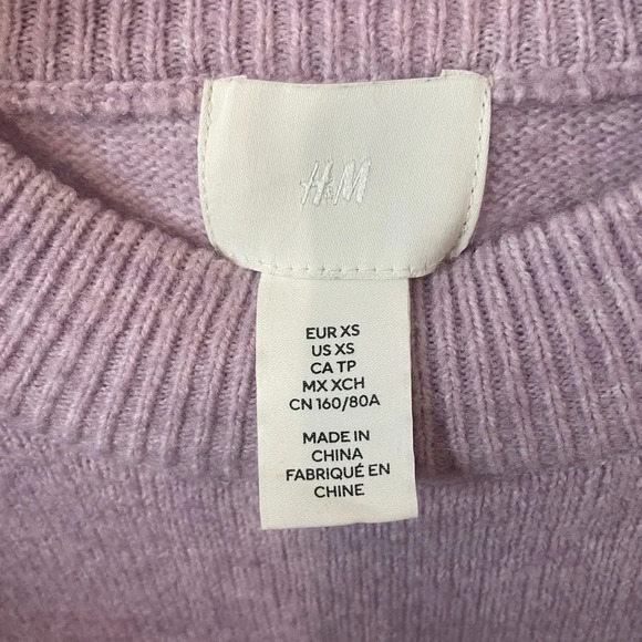 H&M oversized Cropped Turtleneck Sweater in light pink size XS - Picture 3 of 7